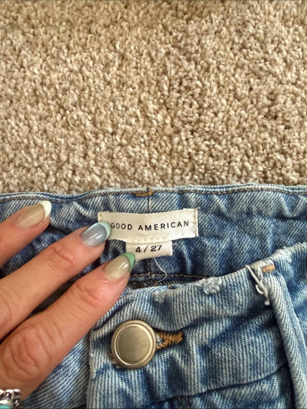 Good American Light Blue High-Rise Denim Jeans